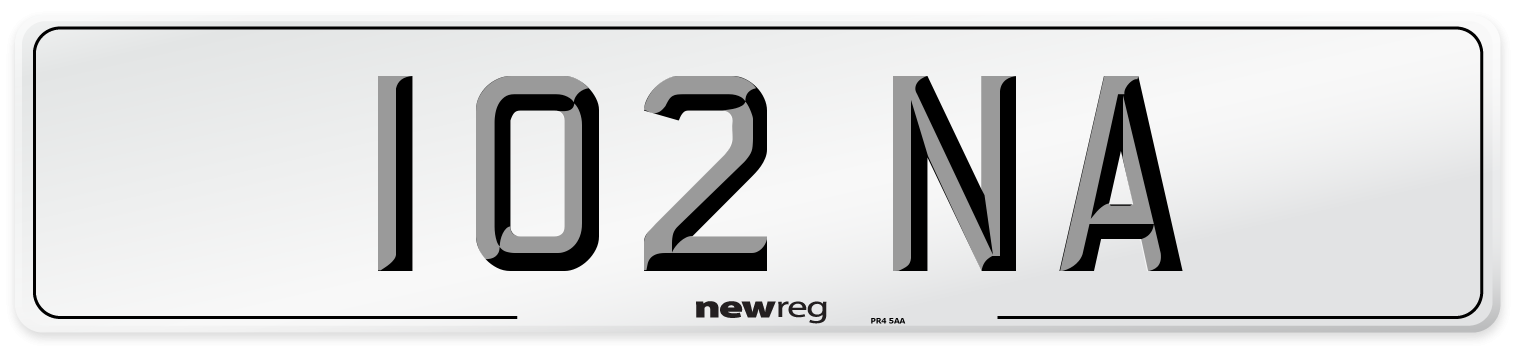 102 NA Number Plate from New Reg